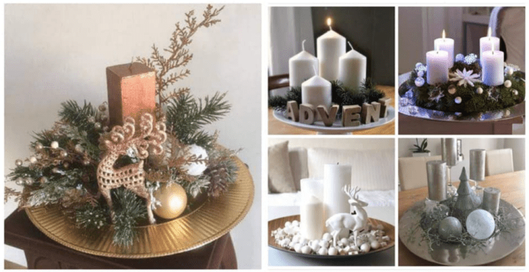 Aprende a hacer centros de mesa navideños rápido, usando un plato