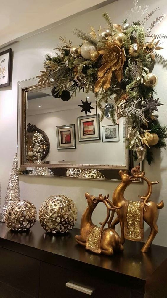 Decoraciones navideñas para recibidores