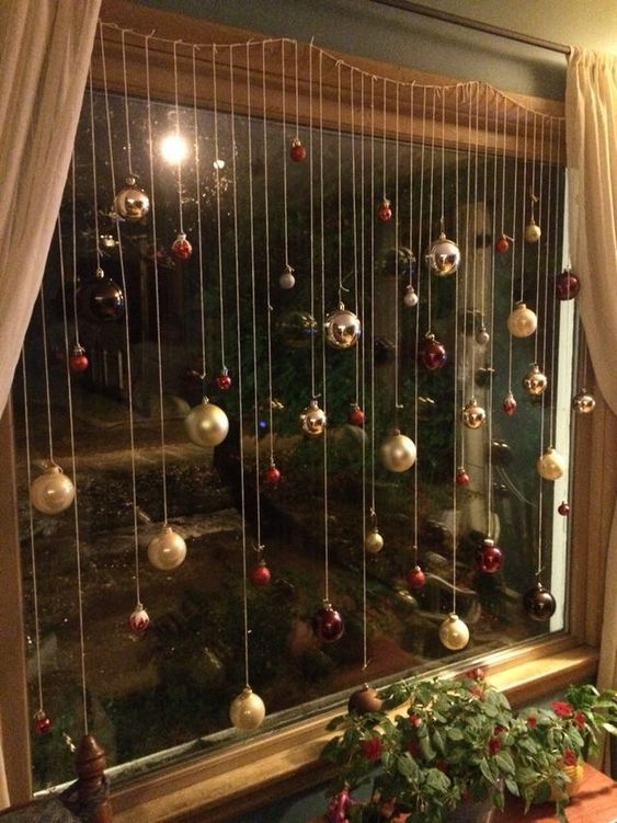 Decoraciones navideñas para ventanas