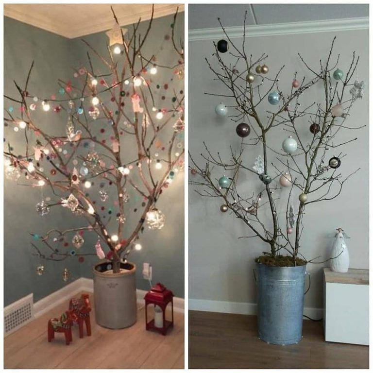 Ideas para decorar tu Casa en Navidad con Ramas secas